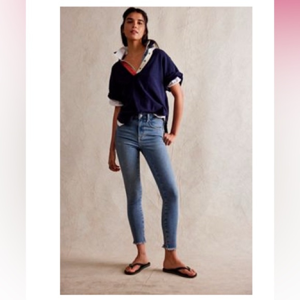 Free People // We the free raw high-rise jegging